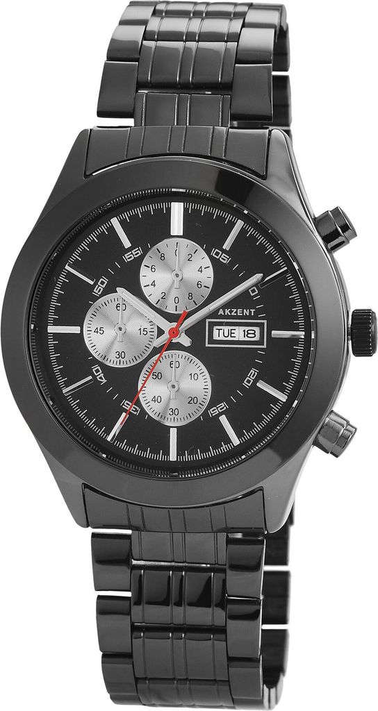 Akzent Herrenuhr mit Edelstahlarmband