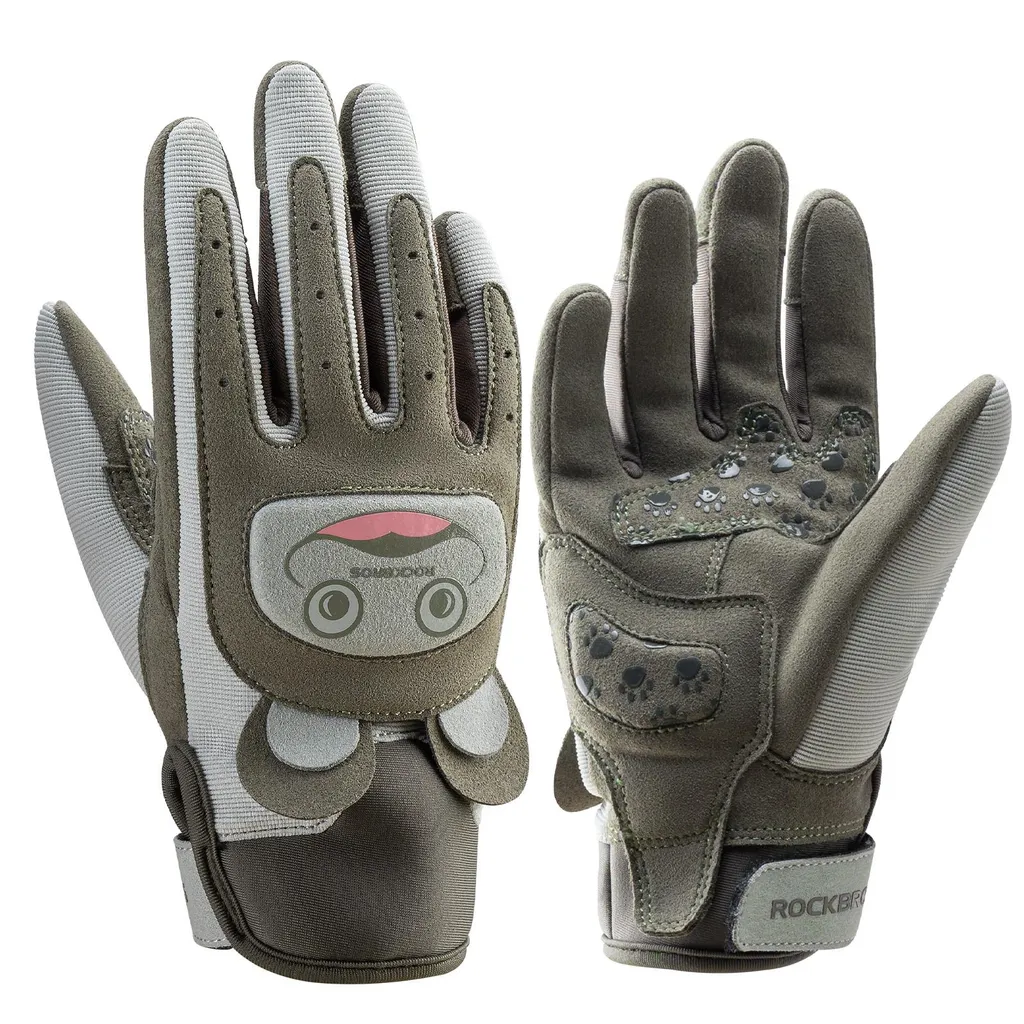 Gants de vélo antidérapants pour enfant Vert M avec grip renforcé