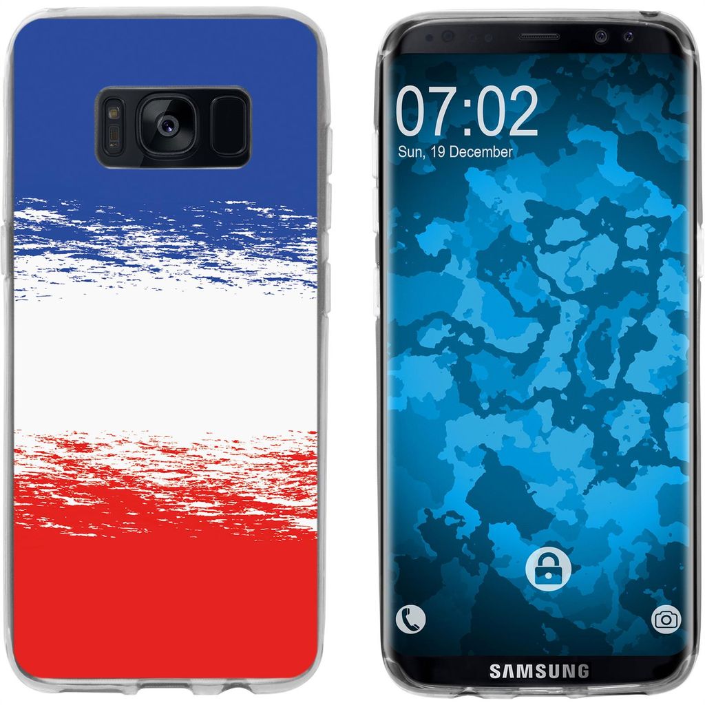 PhoneNatic Case kompatibel mit Samsung Galaxy S8 Silikon-Hülle WM France M5