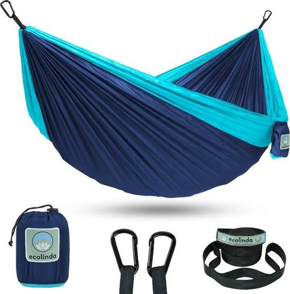 Hamac d'extérieur double grande taille en toile de parachute robuste