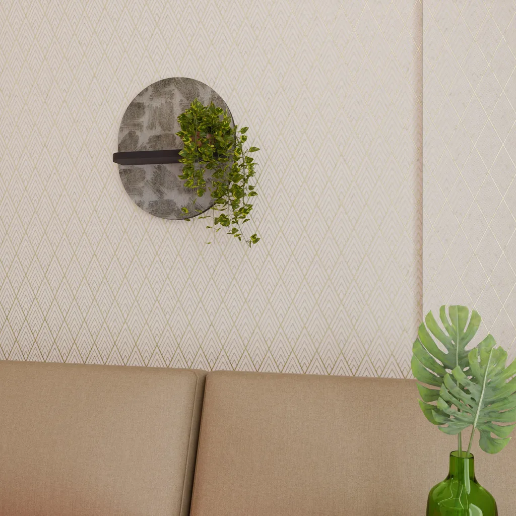 Optimisation Espace Petit Appartement avec Étagère Murale Noire Ovale - 5