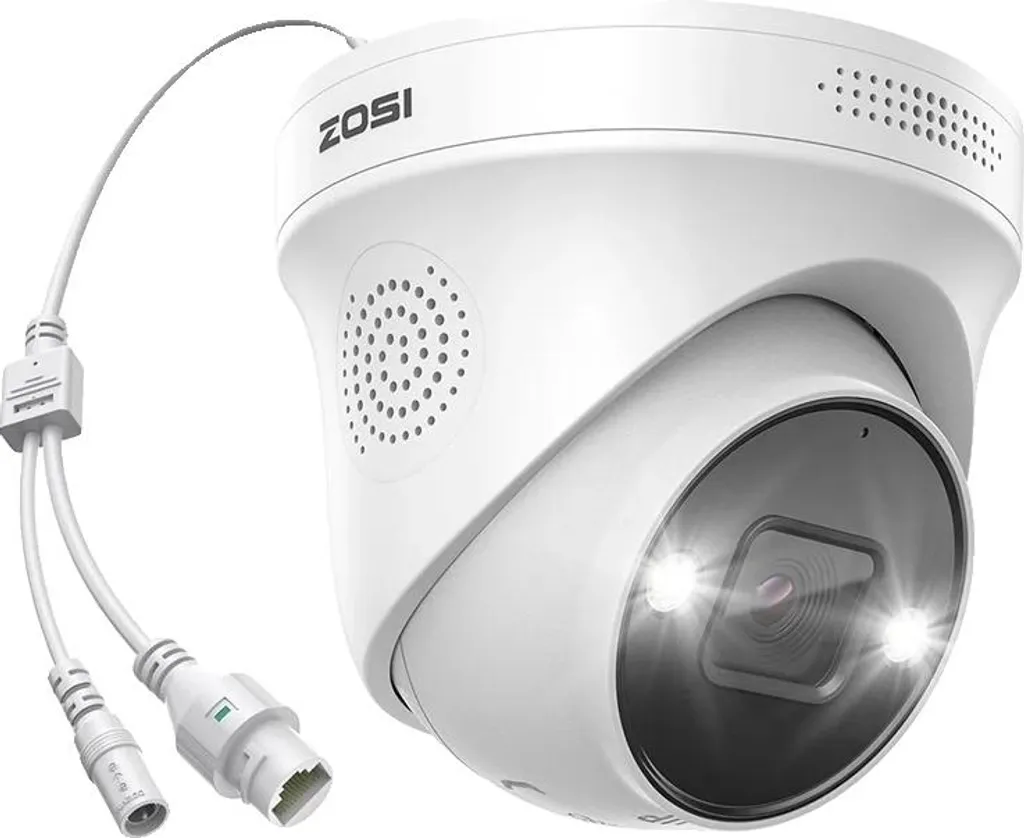 Caméra IP 8MP à détection IA intelligente et vision nocturne infrarouge