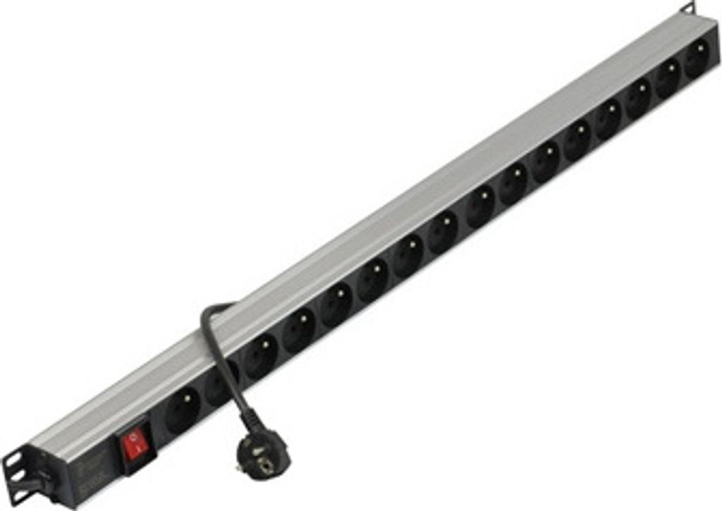 Napájecí lišta do racku NEKU 22.5030 19" panel 1U, 16 Obrázek produktu 