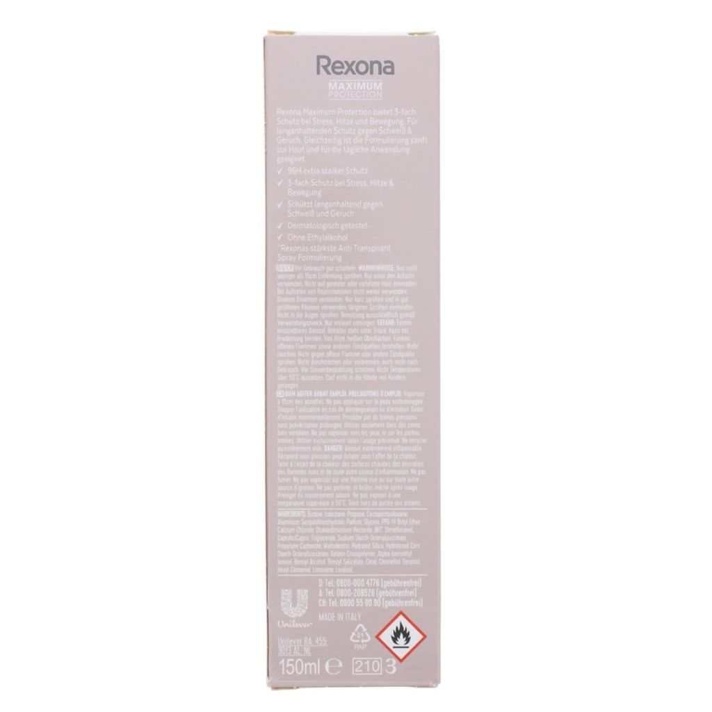 6 x Rexona Maximum Protection Watermelon & Cactus Water Scent Anti Transpirant Deo Spray je 150ml