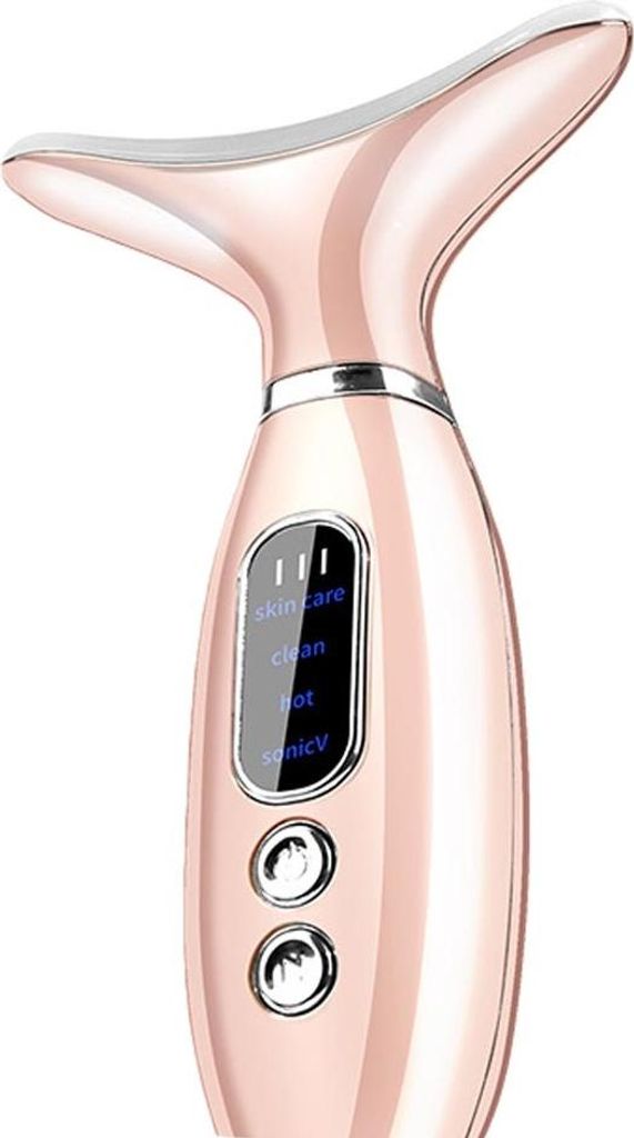 INF Vibrations-Nackenmassagegerät für Nacken und Gesicht mit Wärme USB Roségold