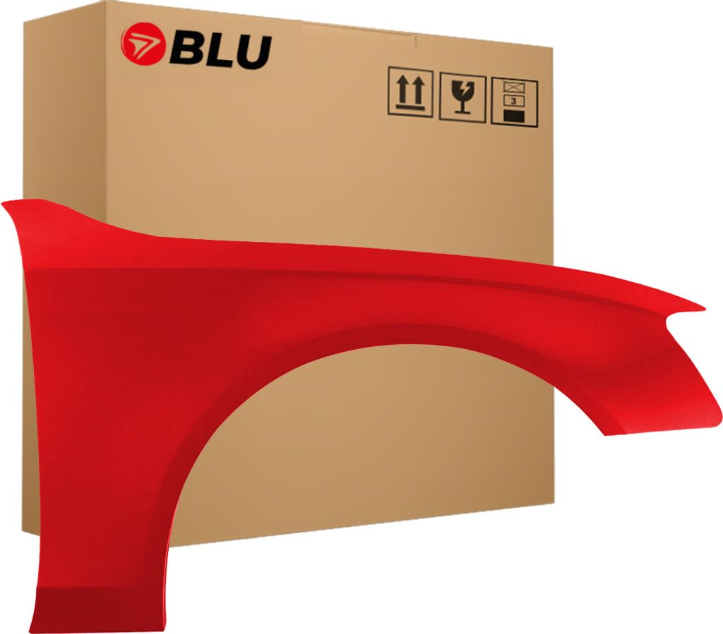 BLU Kotflügel Passend für Audi A4 B8 S4 LIFT LY3J Rechts Rot BrillantRot | 2011-2015 | Vorderseite Vorne | Lackiert | Einbaufertig