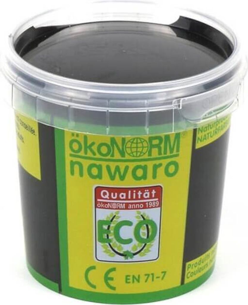 ökoNorm Fingerfarbe nawaro, Becher 150g : Schwarz Farbe: Schwarz