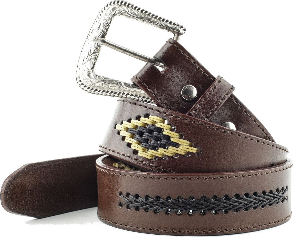 Ledergürtel Westerngürtel Cowboygürtel »WG-92« Braun