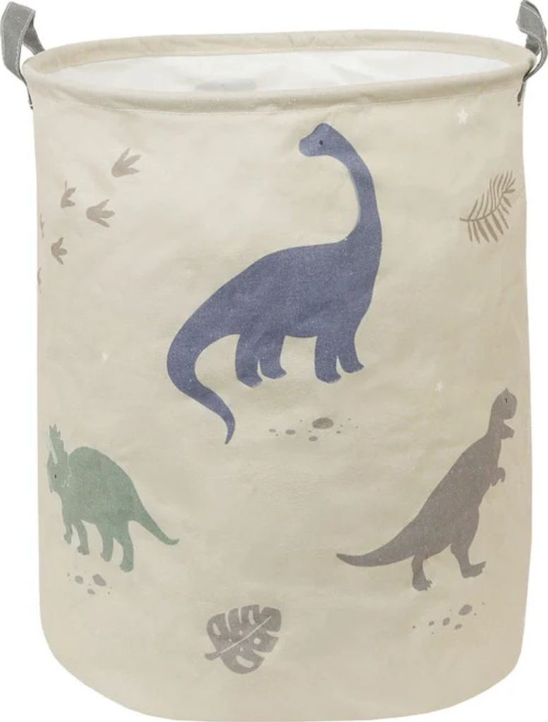 A Little Lovely Company Aufbewahrungskorb: Dinosaurier, Spielzeug-Aufbewahrungskorb, Beige, Freistehend, Junge/Mädchen, Muster, Rund