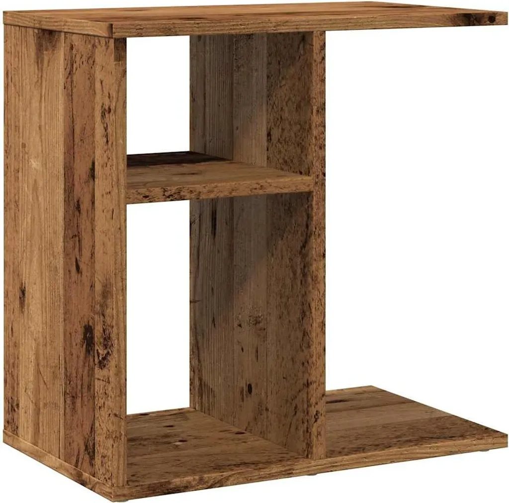 Table d'appoint compacte 50x30x50 cm pour petit espace et salon rustique