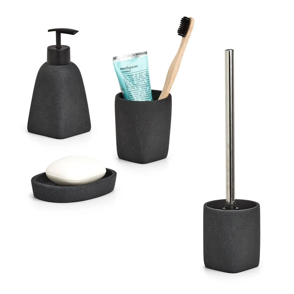 Zeller 18893 WC-Bürste Dark Stone - Accessorio Bagno Moderno Antracite - 3