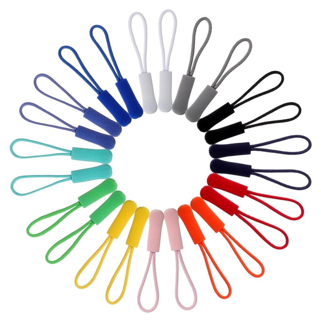 120 Stück Zipper Pull Verlängerungen TPU Robust Reißfest Farbige Zughilfen für Rucksack Koffer Kleidung Bessere Griffkontrolle