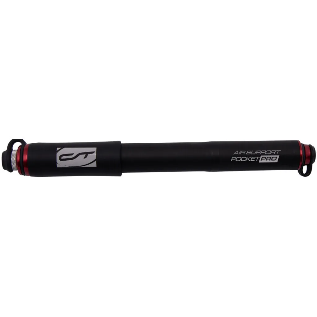 Mini-pompe à main Pocket Pro Gauge noire pour vélo de route et VTT sport