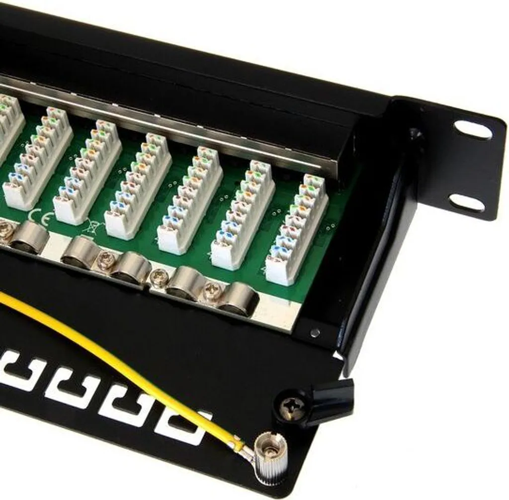 Distribuzione Rete Goobay 90854 CAT 6a STP 24 Porte Rack 19 Pollici - 16