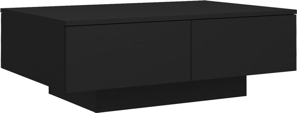 vidaXL Table basse noire 90x60x31 cm Bois composite Image du produit 