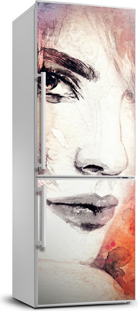 Tulup Kühlschrankdekoration - 70x190 cm - Aufkleber auf dem Kühlschrank - Abstraction Frau