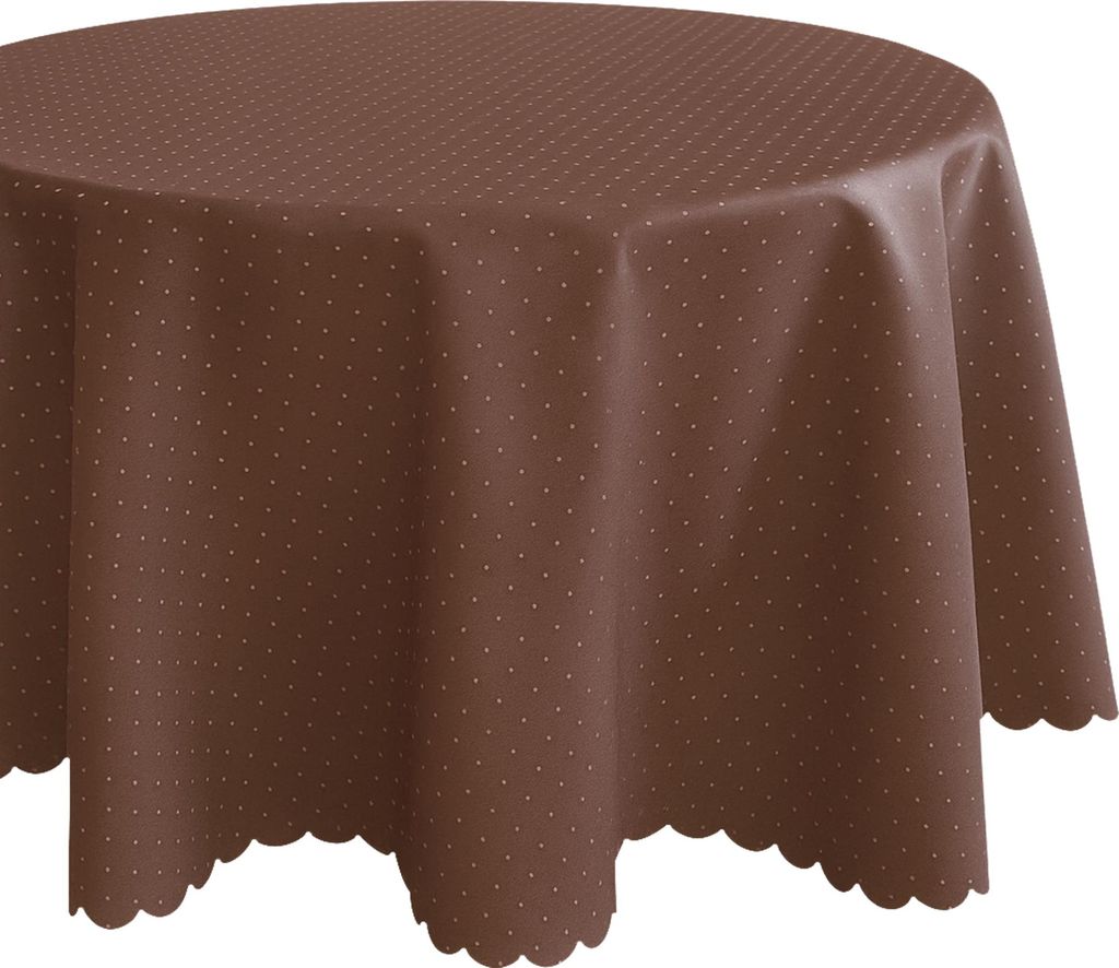 Tischdecke Ø 130 cm in Braun für Esstisch & Küche