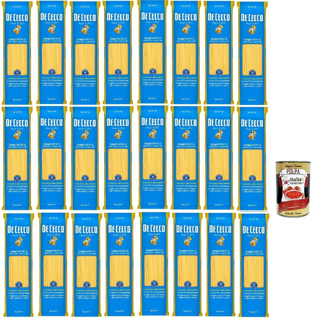 De Cecco Spaghetti Nr. 12, Hartweizenpasta 24 x 500 g - Produktbild 