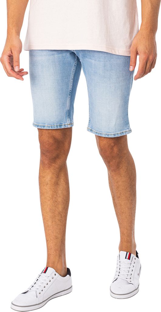 Tommy Jeans Herren Scanton Slim Denim Shorts, Blau