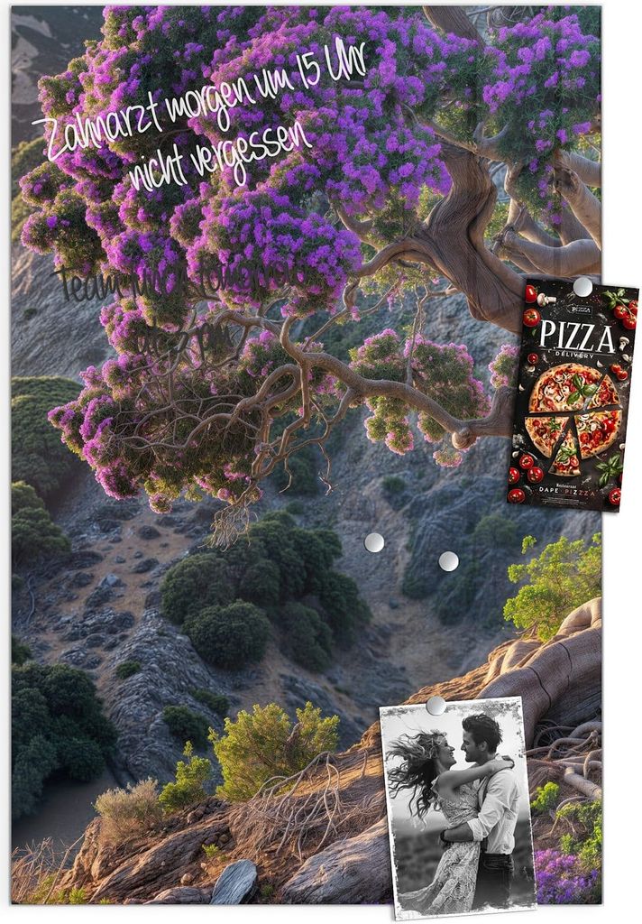 Magnettafel 40x60cm Pinnwand Whiteboard beschreibbar - Alter Weiser Baum