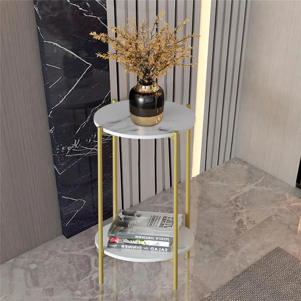 Table Basse Compacte Dorée pour Petit Salon - Gain de Place et Chic - 11