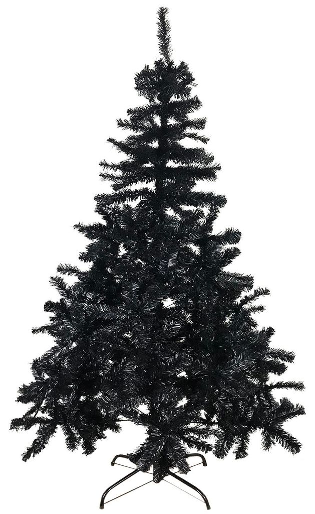 Weihnachtsbaum 180 cm künstlicher Tannenbaum Schwarz Christbaum inkl Ständer