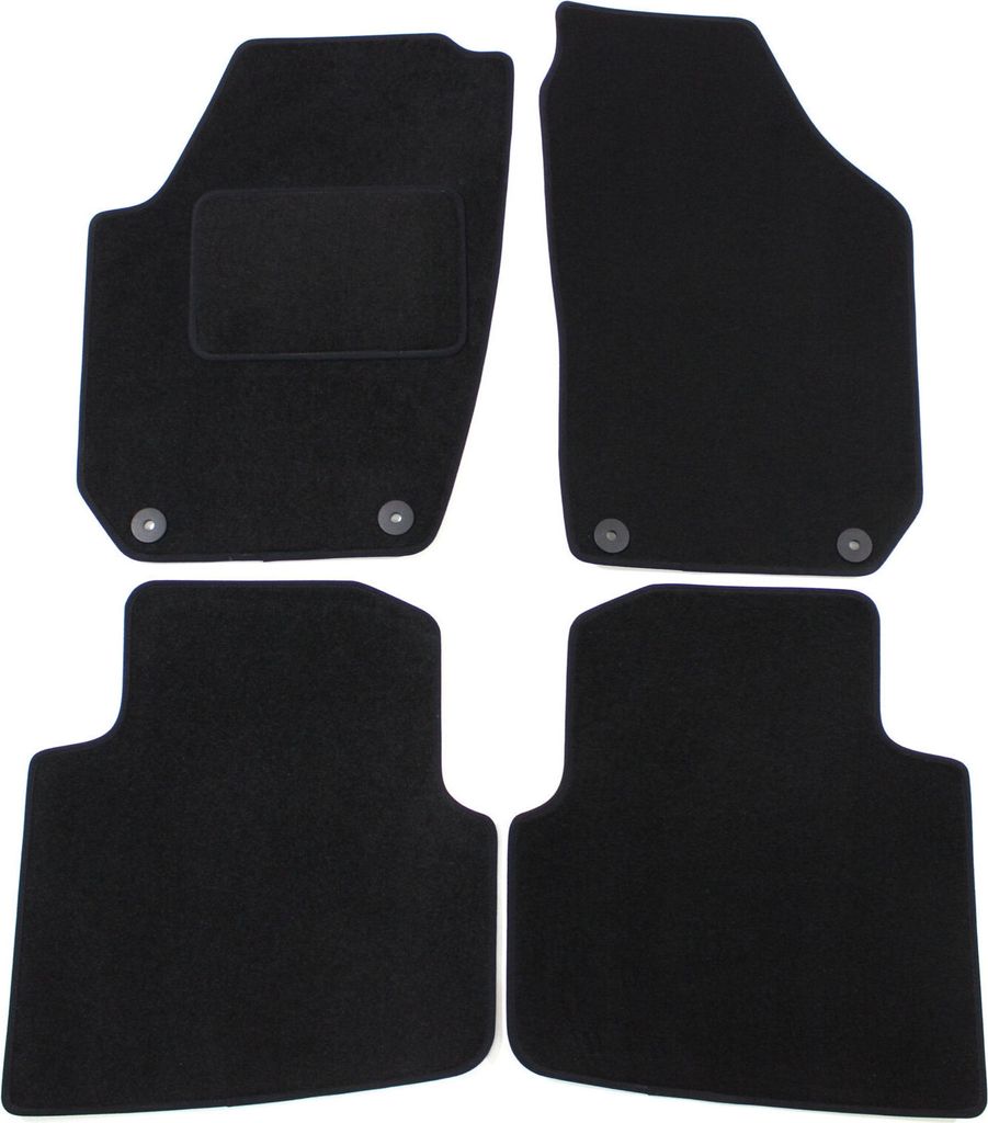 Tapis De Sol Noir Velours Pour Skoda Roomster 2006-2015 Image du produit 