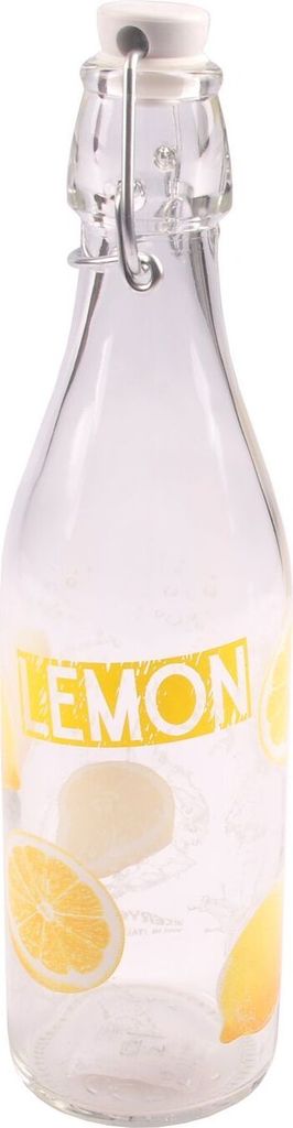 Drahtbügelflasche Zitrone 0,5L Bügelverschluss Saftflasche Trinkflasche Flasche