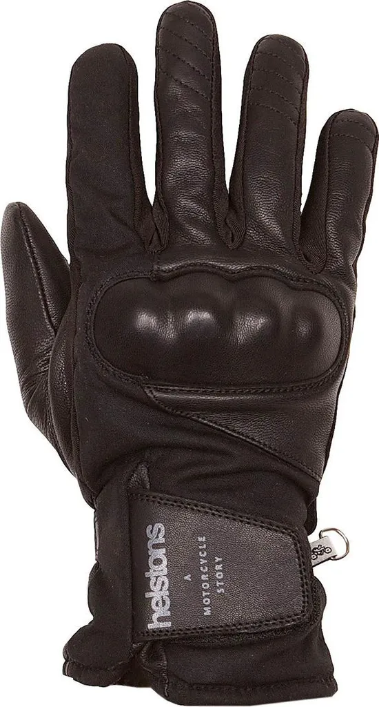 Gants moto Helstons Curtis en cuir noir taille 8 - Style Vintage Chic