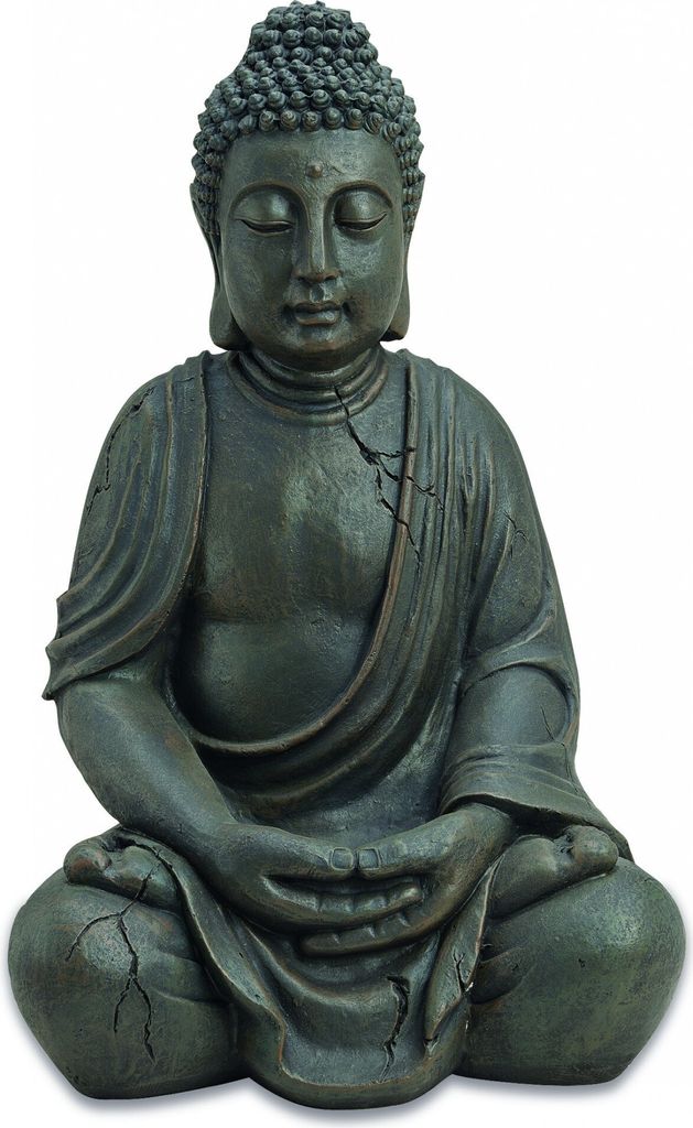 Buddha Figur sitzend braun Feng Shui Polyresin  Gartendeko  Produktbild 