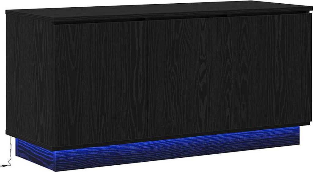 vidaXL TV-Schränk Schwarz Eichen-Optik 100 x 38 x 49 cm Holzwerkstoff