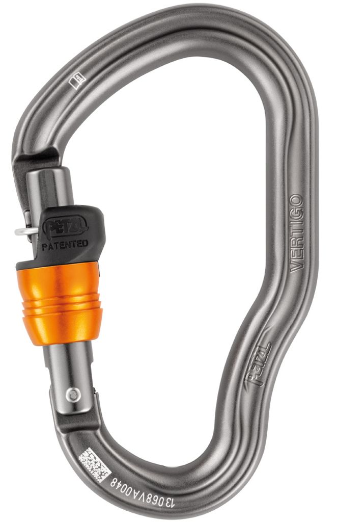 Petzl Vertigo Klettersteigkarabiner WIRE-LOCK Alu Asymmetrisch