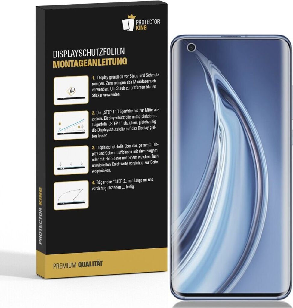 4x Panzerfolie für Xiaomi Mi 10 FULL COVER Displayschutz Schutzfolie HD KLAR