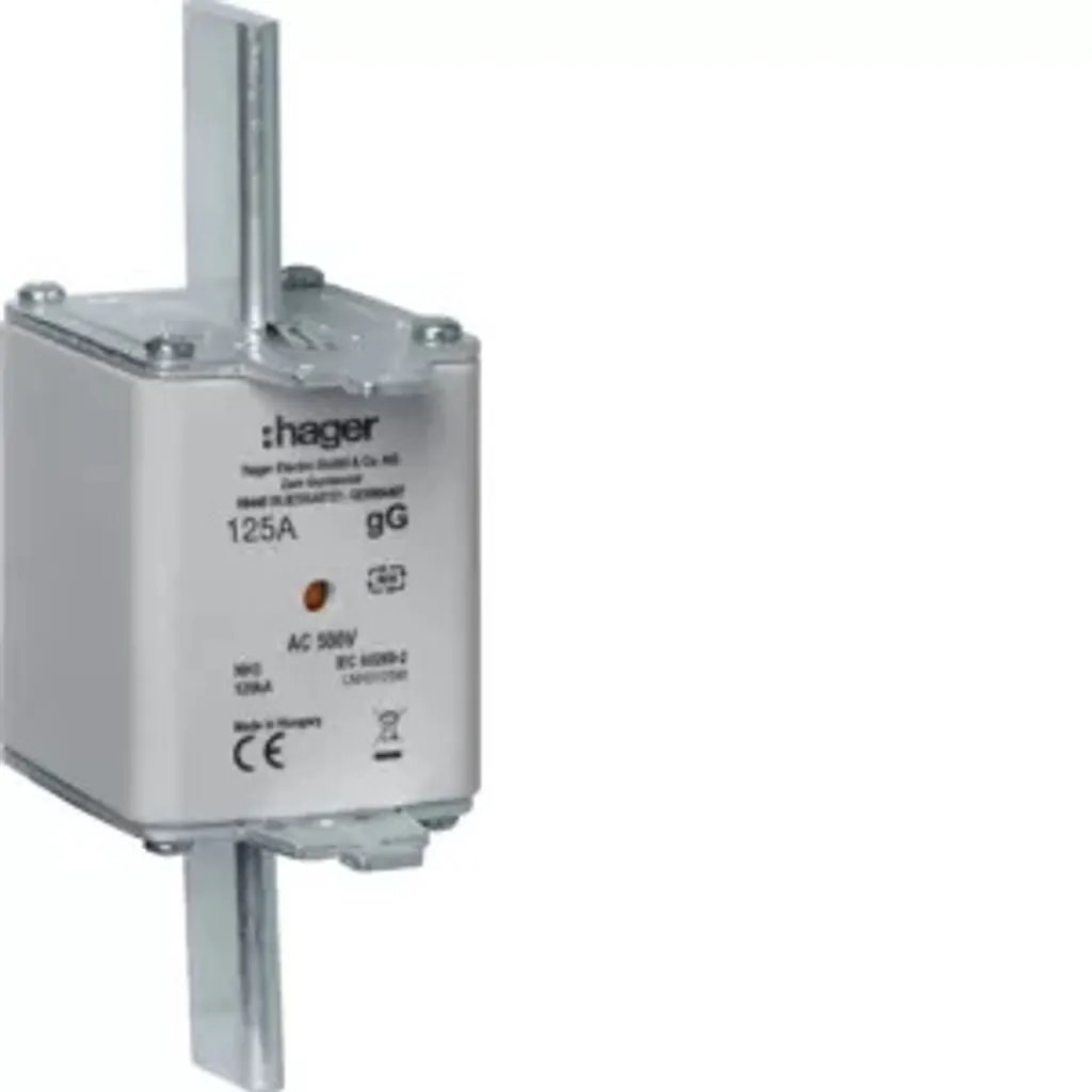 Cartouche fusible NH3C gG 500V 125A avec voyant et languette métallique
