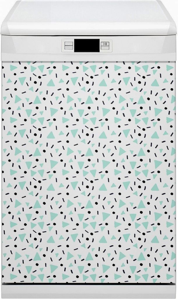 Magnet für Spülmaschine Abwaschbar 45x80 cm Magnet für Spülmaschine Magnetmatte Nachbildung - Muster Retro