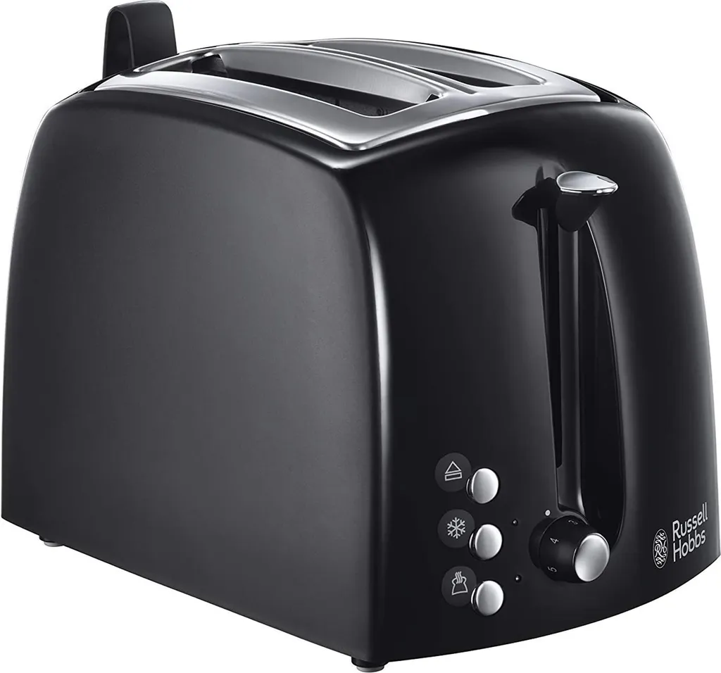 Grille-pain 2 Fentes Larges avec Pince Intégrée Noir Russell Hobbs