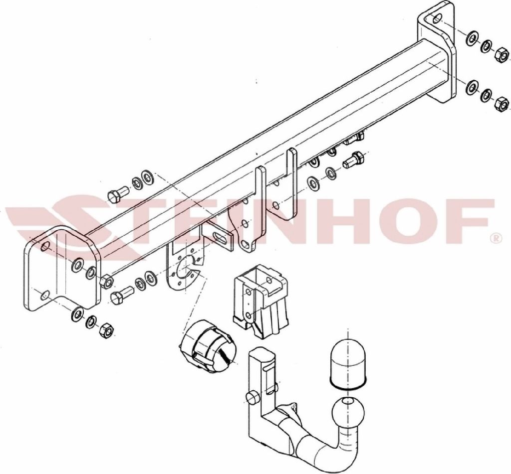Z546078 Anhängerkupplung passend für BMW X3 01/2004-11/2010 abnehmbar