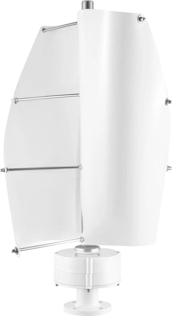 Windturbine Windgenerator - Vertikale Achse Helix 100W 12V - Geräuscharm - Mit MPPT-Regler - Für Haus Boot Wohnmobil Straßenbeleuchtung - Weiß