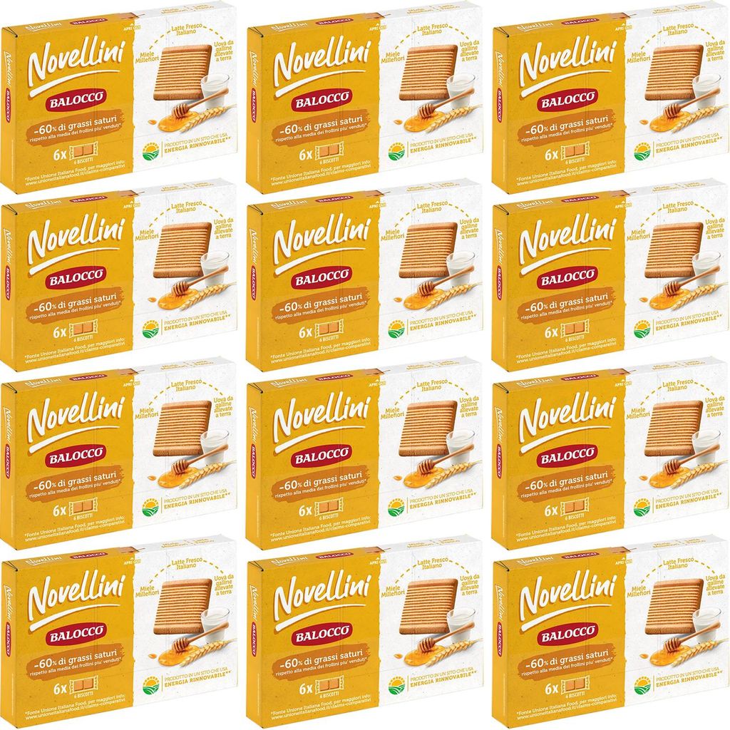 12x Balocco Novellini meno 60% grassi saturi 265g