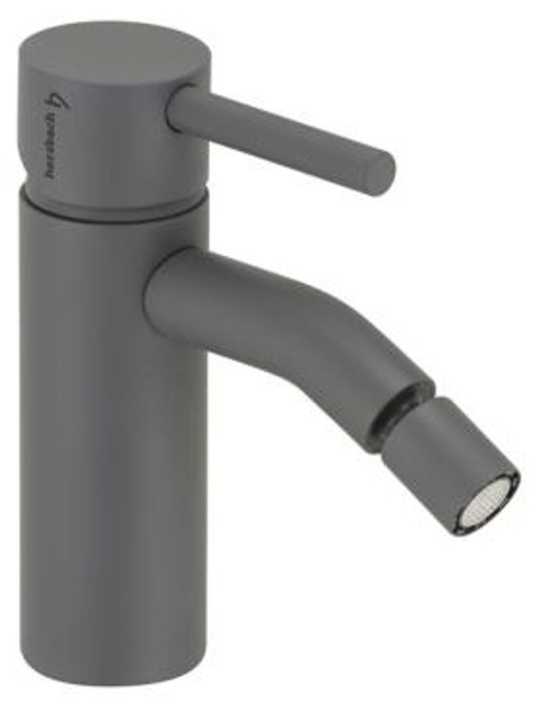 Herzbach DEEP GREY Bidet-Einlochbatterie ohne Ablauf Grau matt