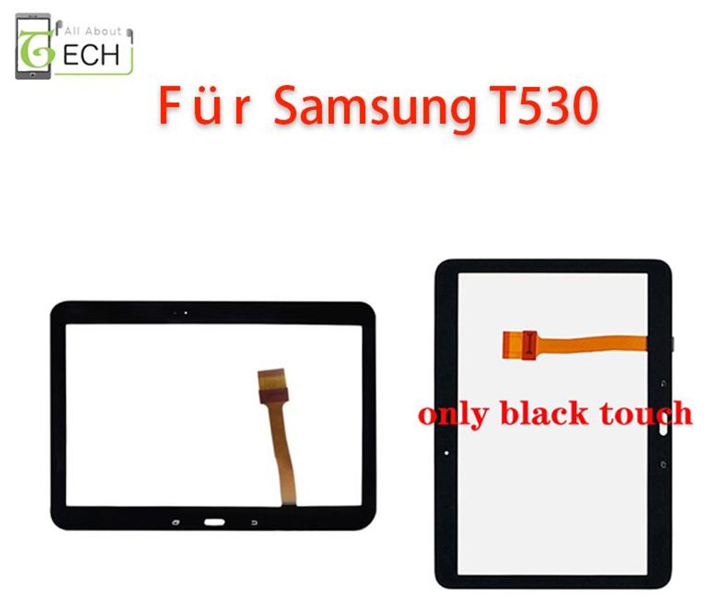 Für Samsung Galaxy Tab 4 10.1 T530 T531 T535 Touchscreen Glas Schwarz