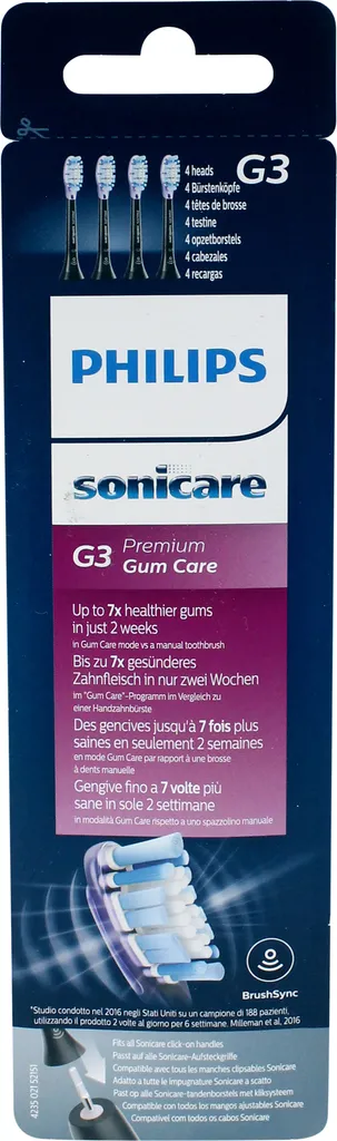 Brossettes de Rechange Philips Sonicare G3 Premium Gum Care - 4 pièces