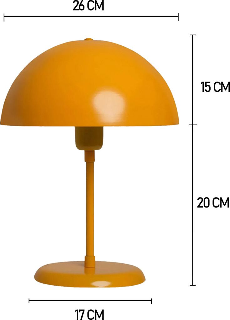 Pilz Lampe I Lipeo I Gelb Tischlampe Metall Mushroom Lamp Produktbild 8