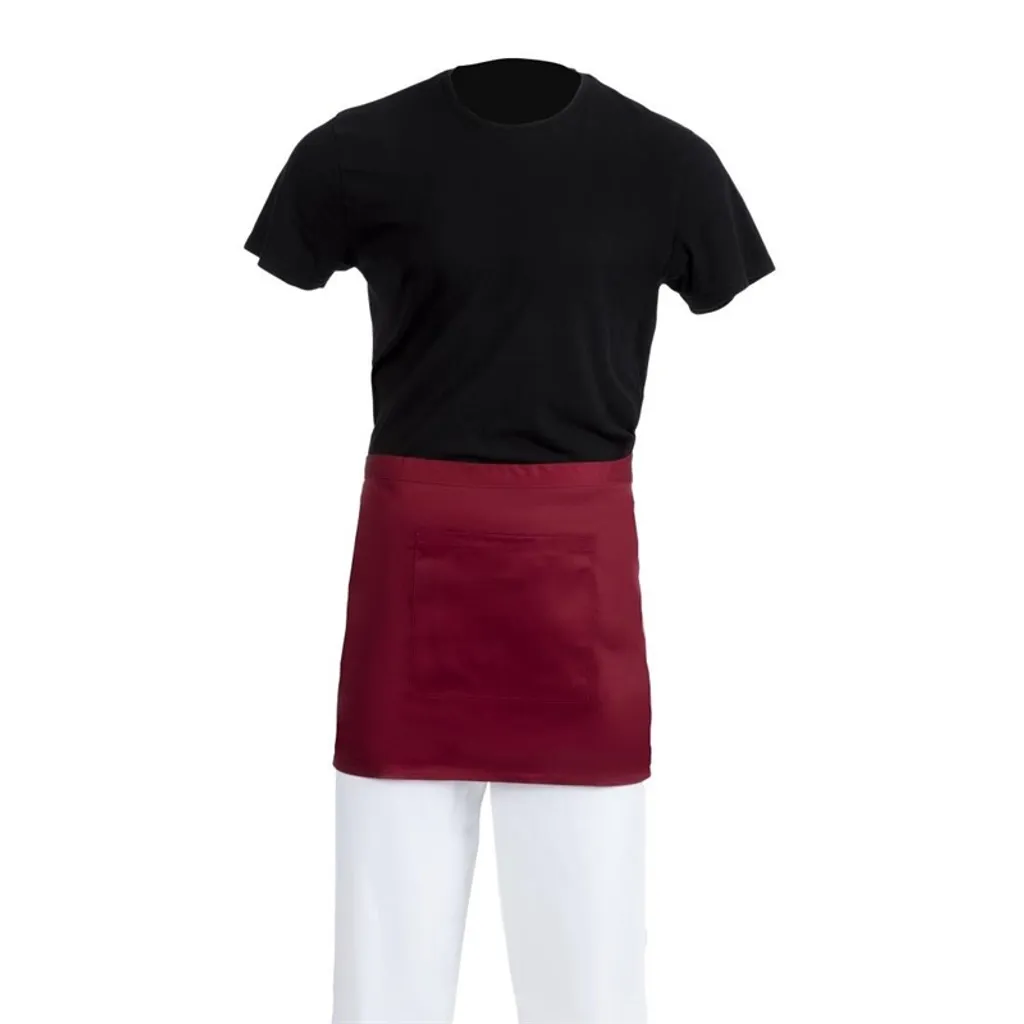 White's Grembiule Corto Bordeaux | Eleganza Italiana per Staff Catering