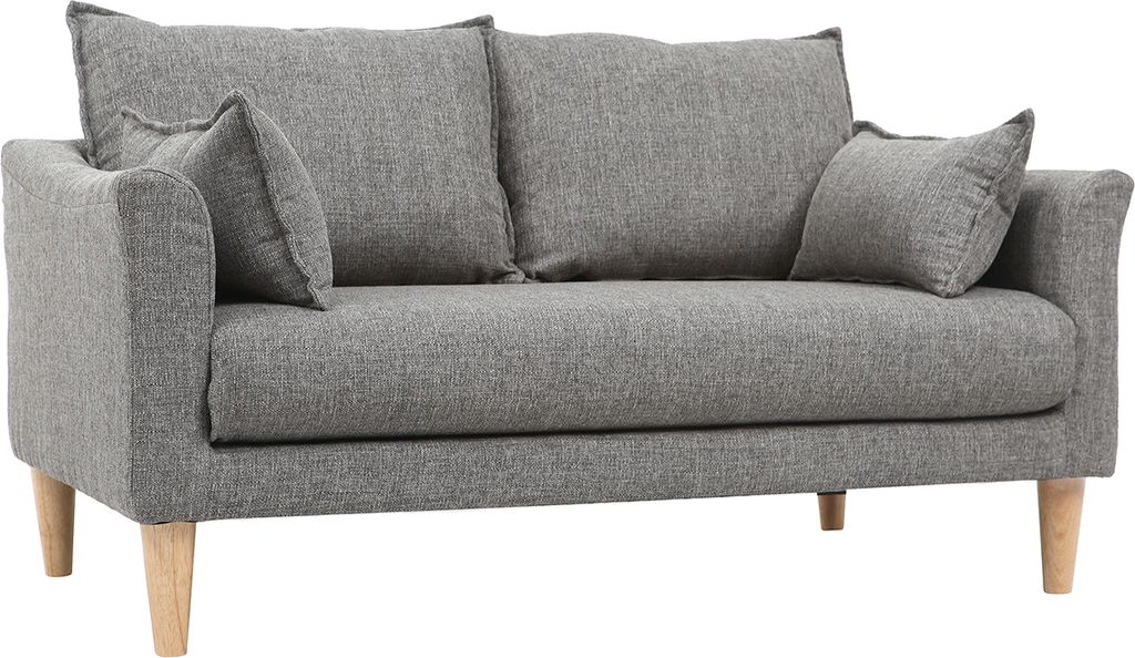 Miliboo - Design-Sofa 2 Plätze Grau KATE
