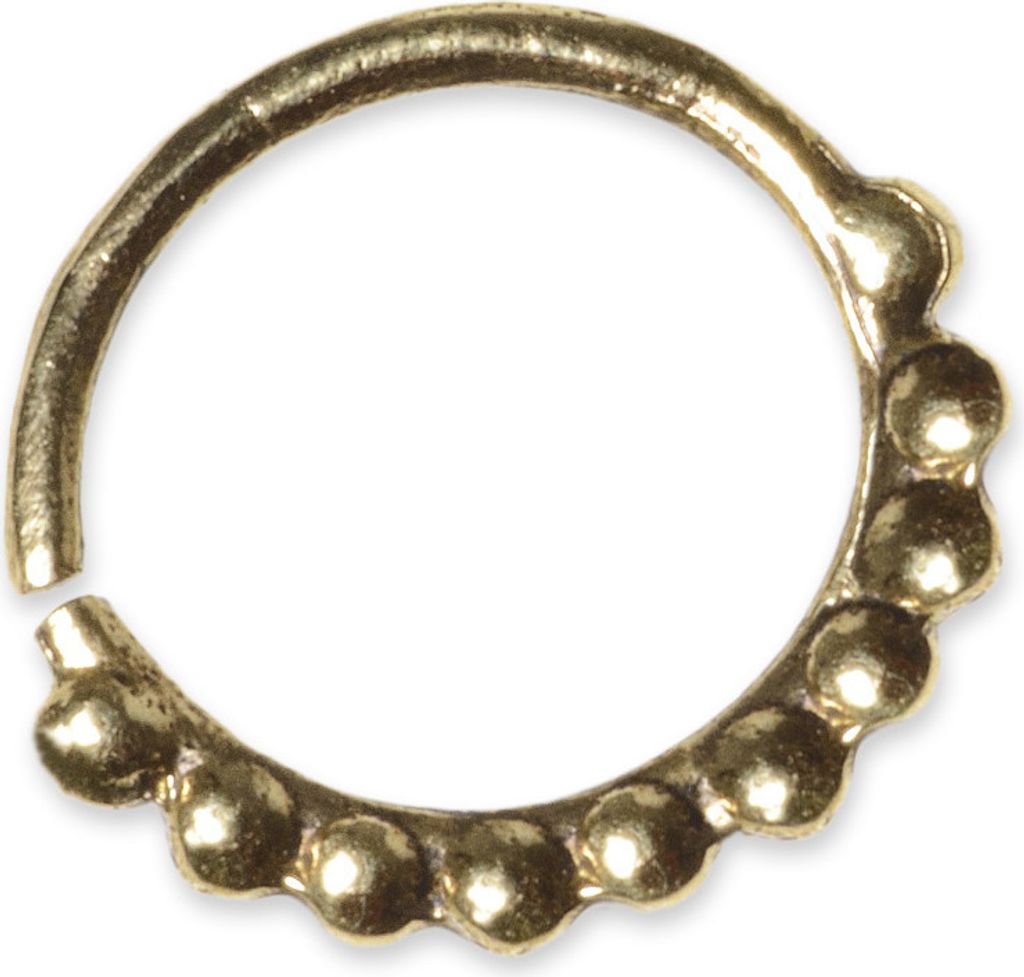viva-adorno Ohr Piercing Ring Nasen Ring Messing Septum Vintage Antik Tragus Helix 1,0mm verschiedene Designs wählbar Z496,Design 9