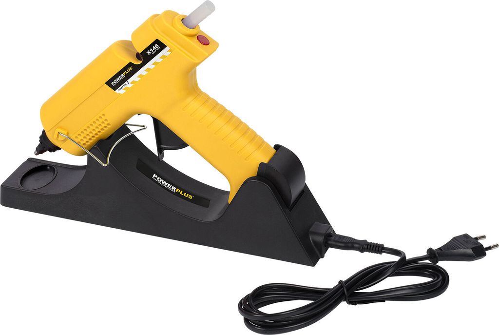 Powerplus Heißklebepistole kabellos + 6 Klebestifte + Produktbild 