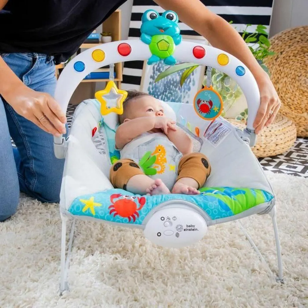 Hamac pour Bébé Baby Einstein Ocean Bleu Transat d'Éveil Interactif - 5