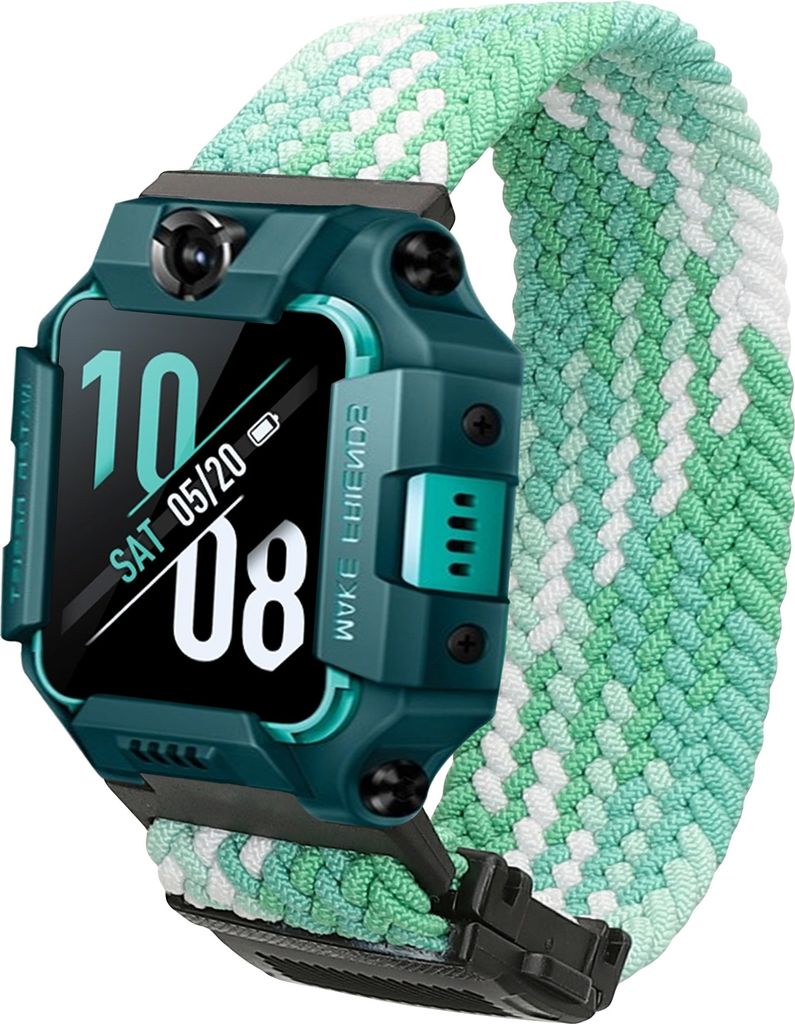 kwmobile Ersatzarmband kompatibel mit imoo Watch Phone Z1 / Z7 / Z6 Armband - Nylonarmband mit Magnetverschluss - Grün