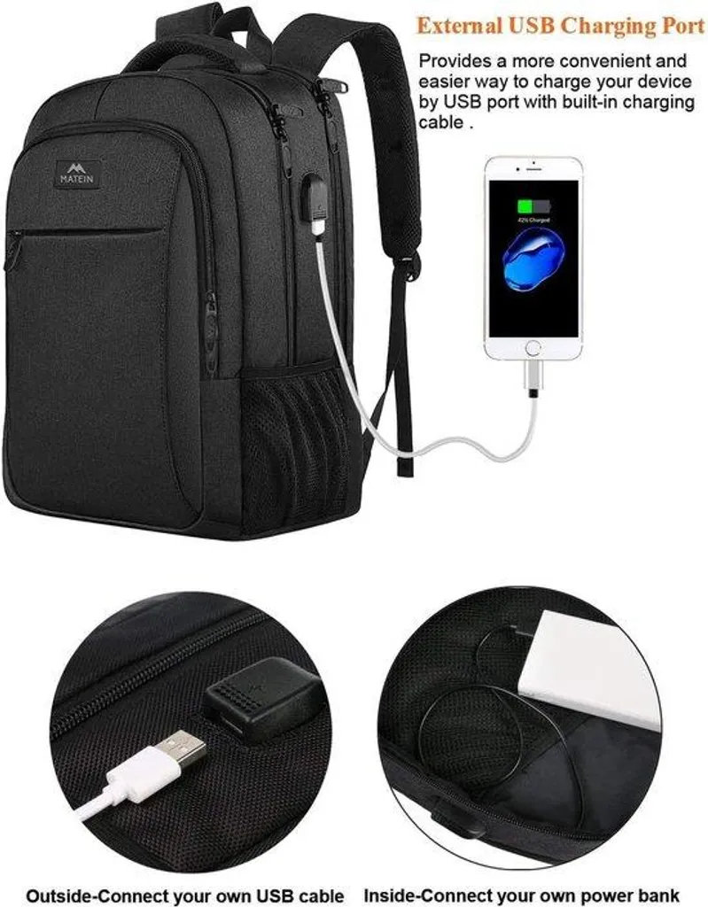 Sacoche ordinateur portable 15,6 pouces imperméable noir pour PC et Mac